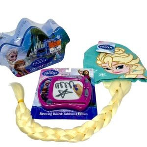 Frozen Theme *Lot of 3*  Elsa Hat, Puzzle Set, Drawing Board all NWT
